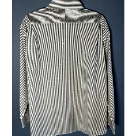 RYAN SEACREST DISTINCTION SLIM FIT GRAY/WHITE BUTTON DOWN SHIRT SIZE 32/33 - Picture 3 of 12